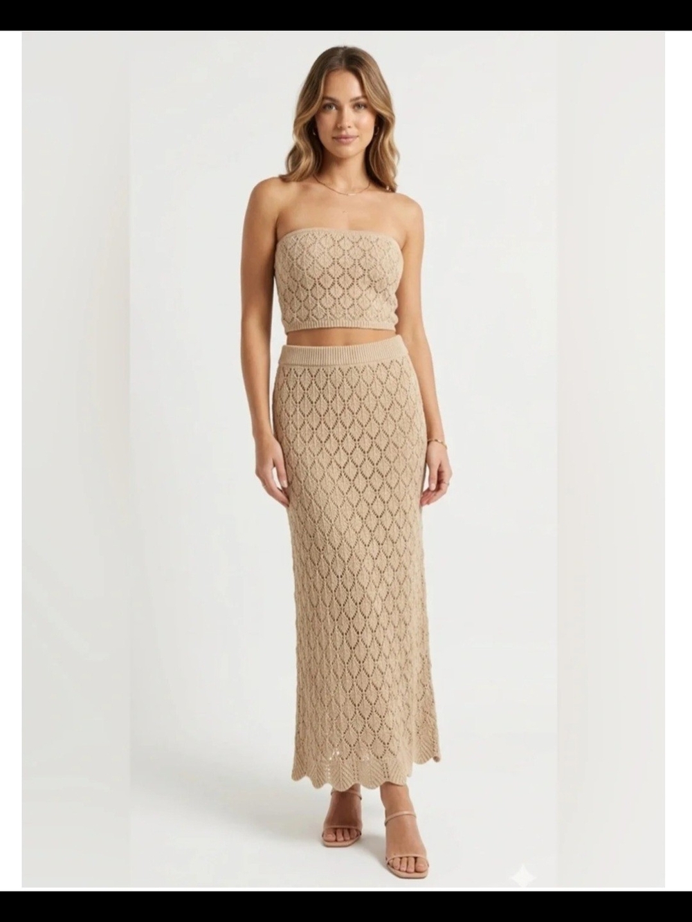 Crochet Set Womens Knit 2 Piece Set